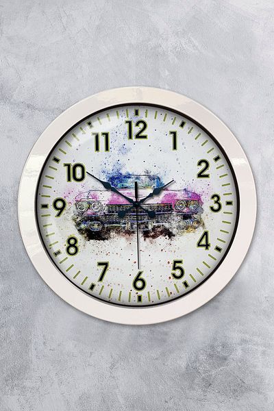 Kasva Concept Gift 36 cm White Metal Nostalgia Wall Clock