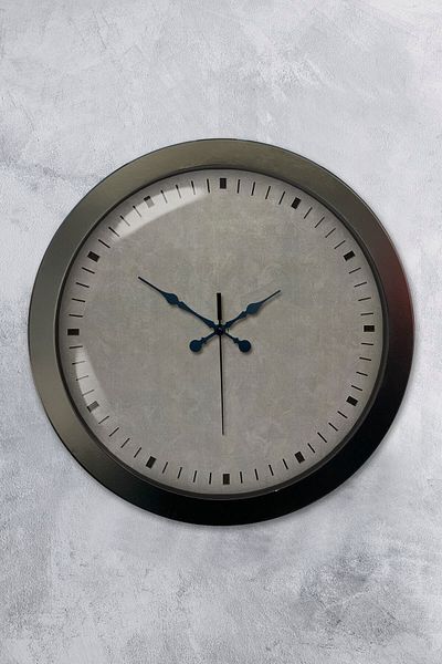 Kasva Concept Gift 36 cm Black Metal Decorative Wall Clock
