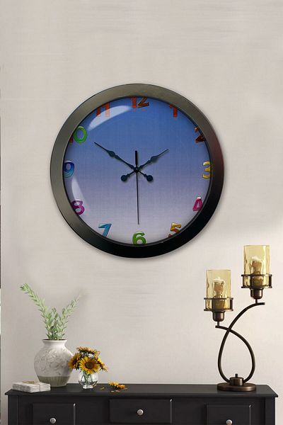 Kasva Concept Gift 36 cm Black Metal Children's Wall Clock