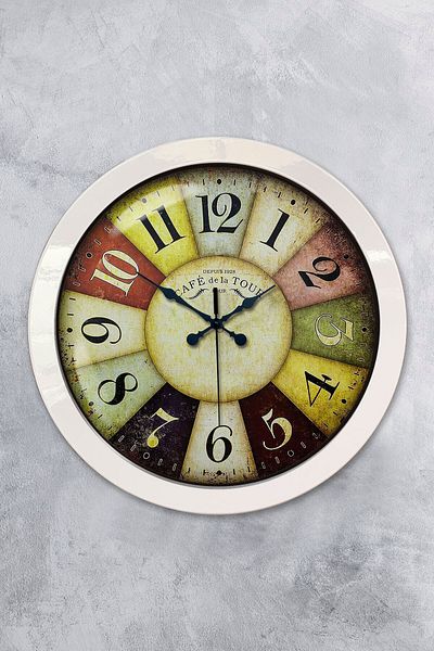 Kasva Concept Gift 36 cm White Metal Modern Wall Clock