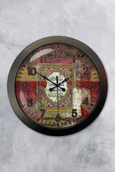 Platin Saat ساعة حائط بكلمة معدنية من الكروم مقاس 36 سم