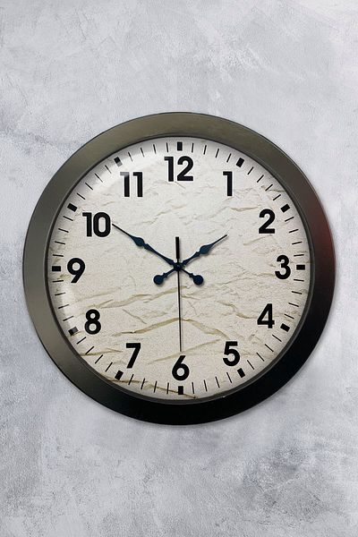 Kasva Concept Gift 36 cm Black Metal Classic Wall Clock