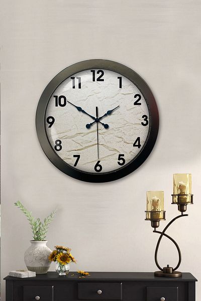 Kasva Concept Gift 36 cm Black Metal Classic Wall Clock