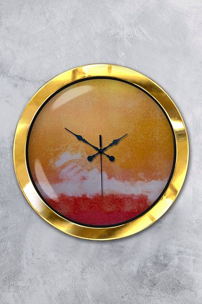 Kasva Concept Gift 36 cm Gold Metal Cool Wall Clock