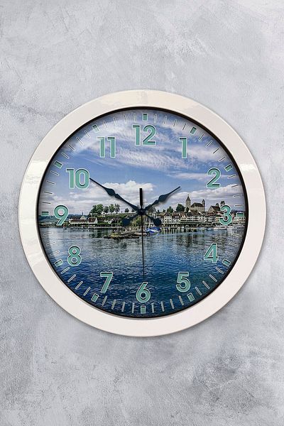 Kasva Concept Gift 36 cm White Metal Lefkoşa Wall Clock