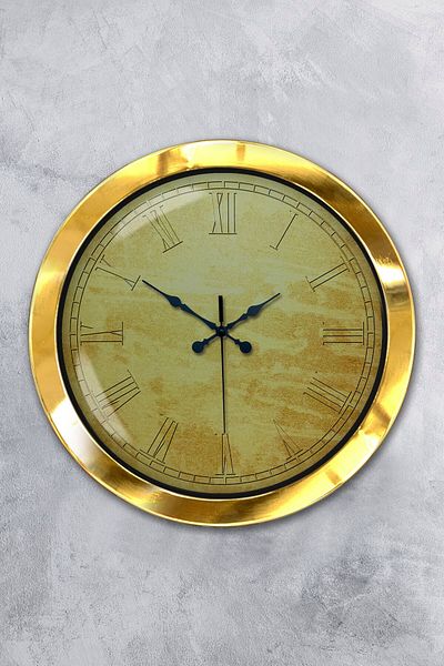 Kasva Concept Gift 36 cm Gold Metal Decorative Wall Clock