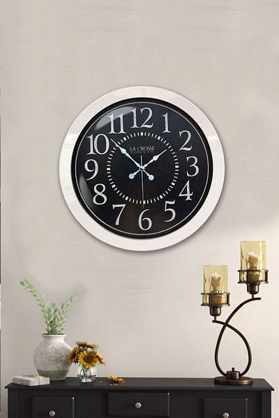 Kasva Concept Gift 36 cm White Metal La Crosse Wall Clock