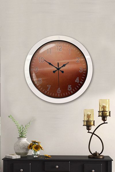 Kasva Concept Gift 36 cm White Metal Classic Wall Clock