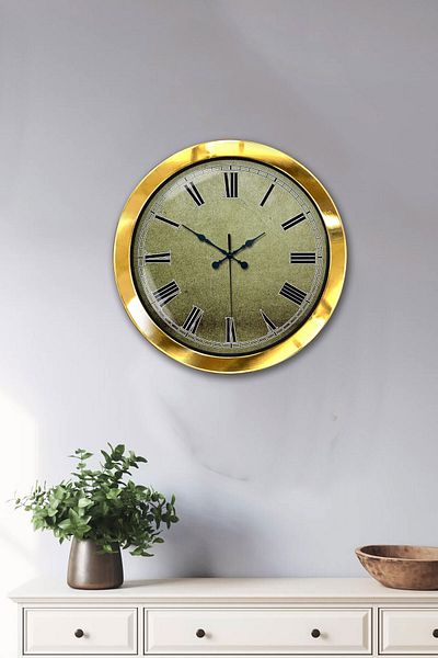 Kasva Concept Gift 36 cm Gold Metal Creative Wall Clock