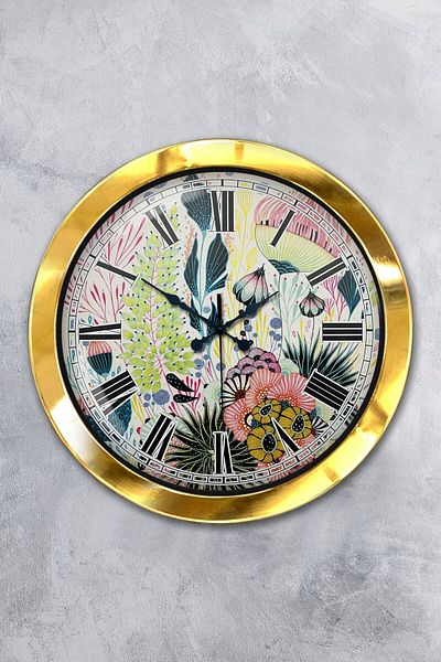Kasva Concept Gift 36 cm Gold Metal Modernism Wall Clock