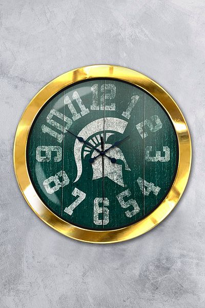 Kasva Concept Gift 36 cm Gold Metal Byzantine Wall Clock