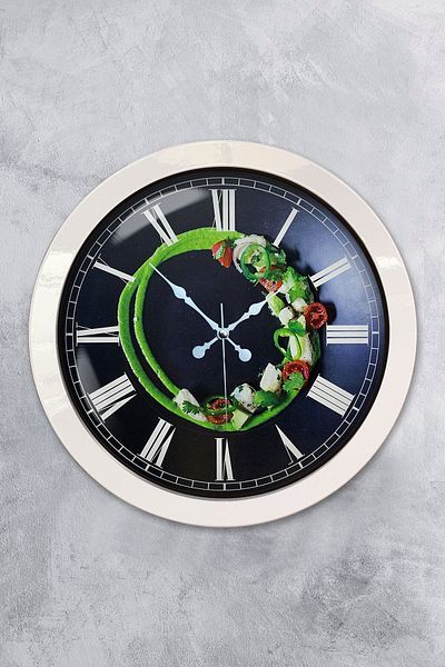Kasva Concept Gift 36 cm White Metal Kitchen Wall Clock