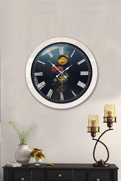 Kasva Concept Gift 36 cm White Metal Kitchen Wall Clock