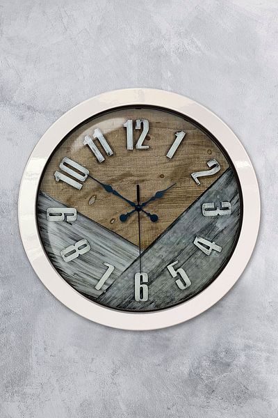 Kasva Concept Gift 36 cm White Metal Classy Wall Clock
