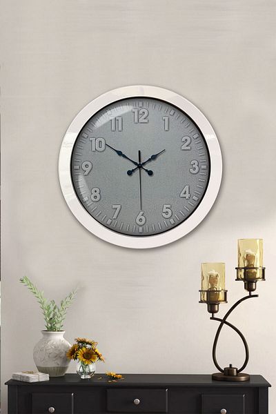 Kasva Concept Gift 36 cm White Metal Classic Wall Clock