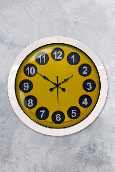 Kasva Concept Gift 36 cm White Metal Vintage Telephone Wall Clock