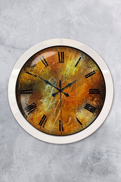 Kasva Concept Gift 36 cm White Metal Antique Wall Clock