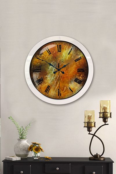 Kasva Concept Gift 36 cm White Metal Antique Wall Clock