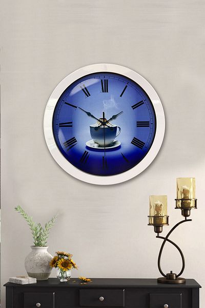 Kasva Concept Gift 36 cm White Metal Kitchen Wall Clock