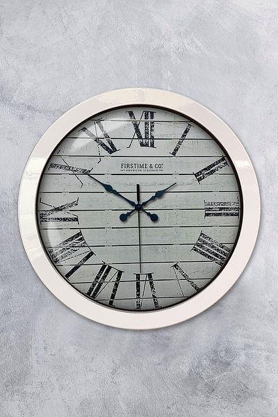Kasva Concept Gift 36 cm White Metal Novel Wall Clock