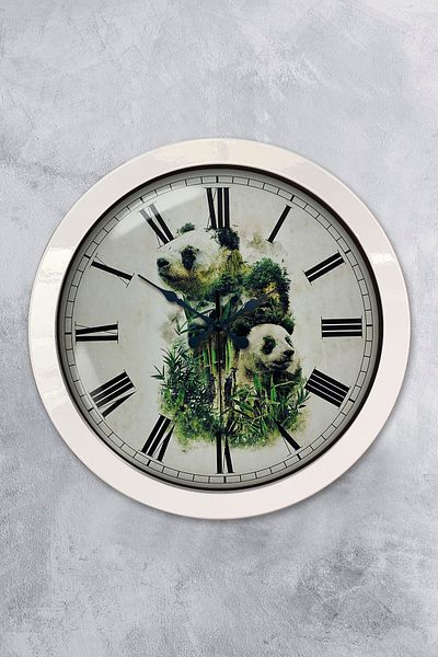 Kasva Concept Gift 36 cm White Metal Animal Wall Clock