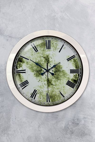 Kasva Concept Gift 36 cm White Metal Antique Wall Clock