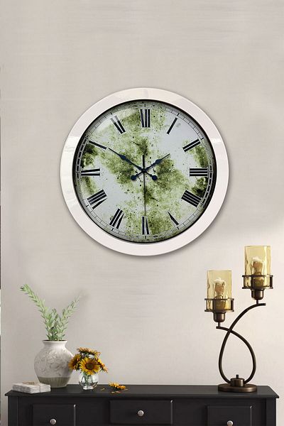 Kasva Concept Gift 36 cm White Metal Antique Wall Clock