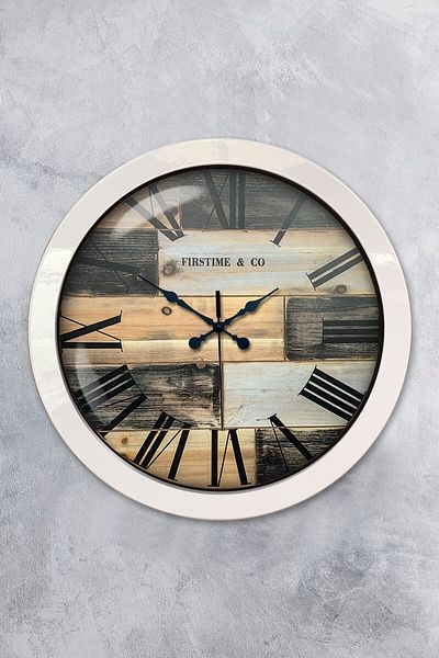 Kasva Concept Gift 36 cm White Metal Firstime Wall Clock