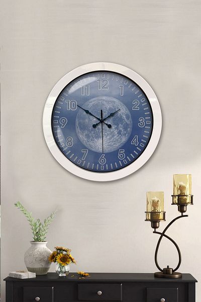 Kasva Concept Gift 36 cm White Metal World Wall Clock