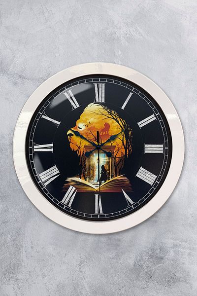 Kasva Concept Gift 36 cm White Metal Decorative Wall Clock
