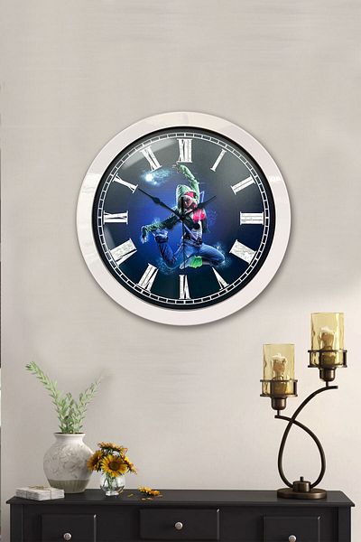 Kasva Concept Gift 36 cm White Metal Dance Wall Clock