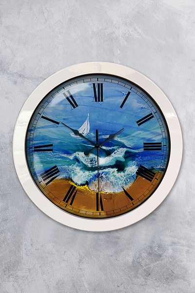 Kasva Concept Gift 36 cm White Metal Decorative Wall Clock