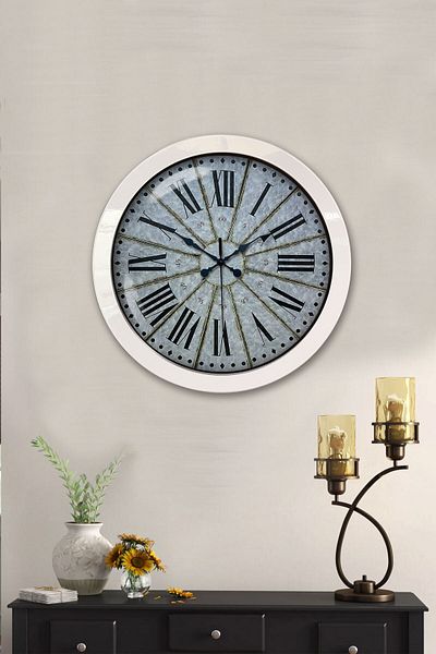 Kasva Concept Gift 36 cm White Metal Decorative Wall Clock