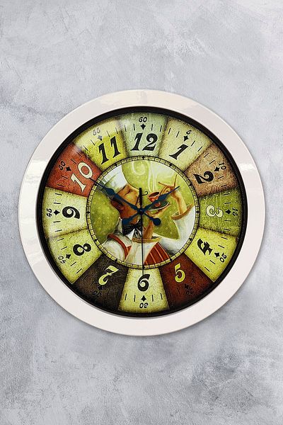 Kasva Concept Gift 36 cm White Metal Chef Wall Clock
