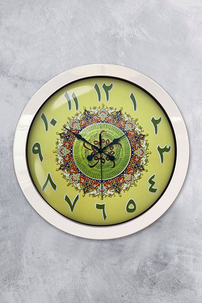 Kasva Concept 36 cm White Metal Tile Pattern Wall Clock