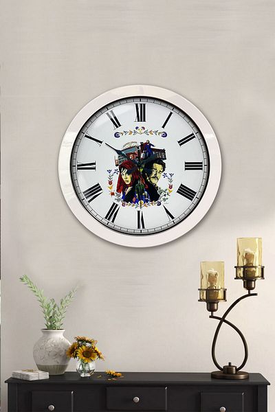 Kasva Concept 36 cm White Metal Let's Write Wall Clock