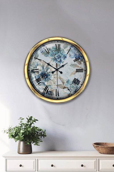 Kasva Concept Gift 40 cm Gold Metal Art Wall Clock