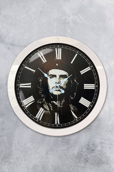 Kasva Concept 36 cm White Metal Check Vara Wall Clock