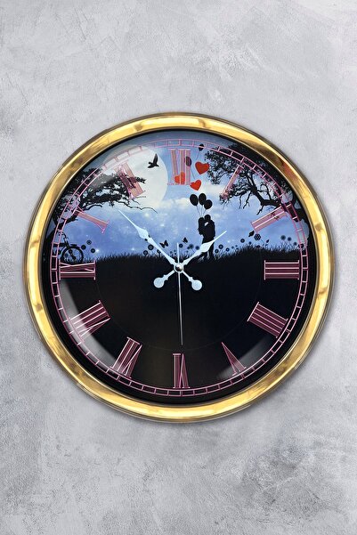 Platin Saat ساعة حائط هدية 40 سم ذهبية ذهبية عزيزة على الحائط