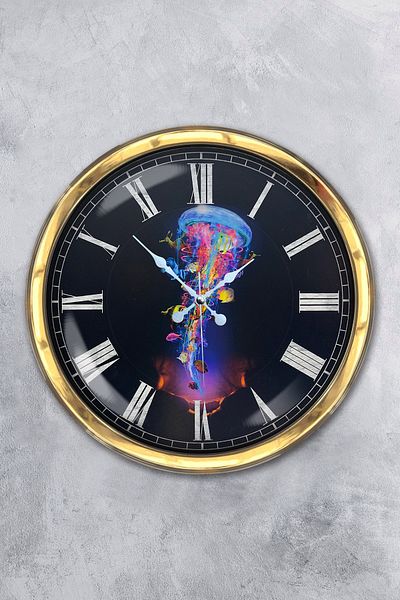 Kasva Concept Gift 40 cm Gold Metal Sea Wall Clock