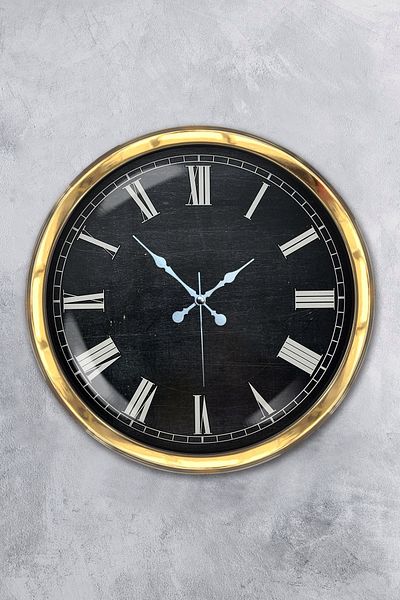 Kasva Concept Gift 40 cm Gold Metal Natural Wall Clock