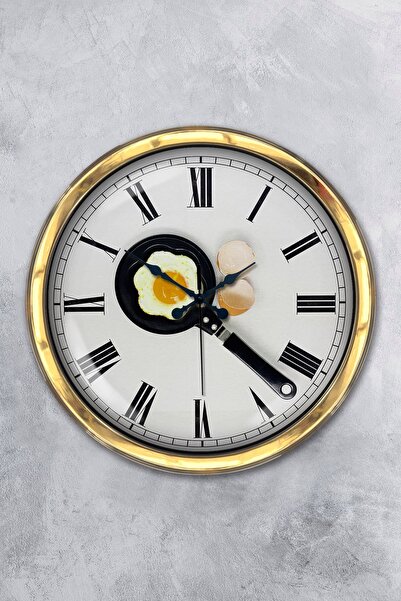 Platin Saat هدية ساعة حائط مطبخ معدنية ذهبية مقاس 40 سم