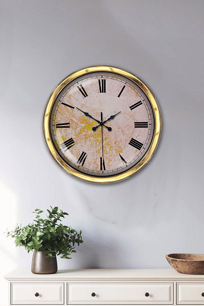 Kasva Concept Cadou 40 Cm Metal Aur Model Cool Ceas de Perete