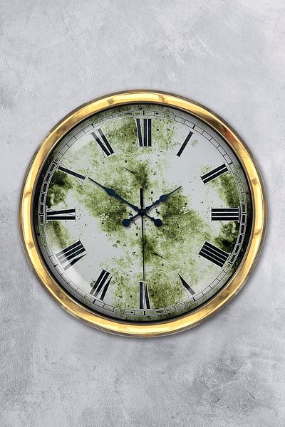 Kasva Concept Gift 40 cm Gold Metal Antique Wall Clock