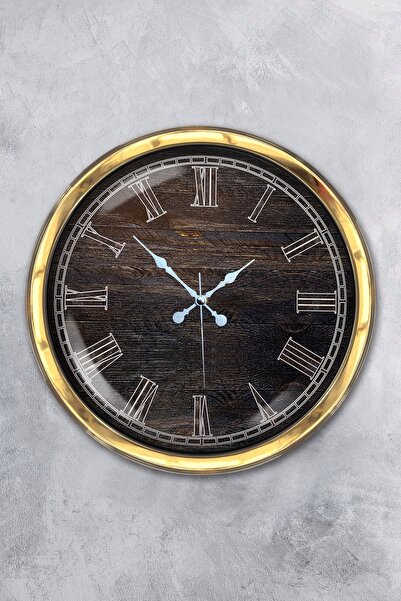 Platin Saat هدية ساعة حائط بتصميم معدني ذهبي مقاس 40 سم