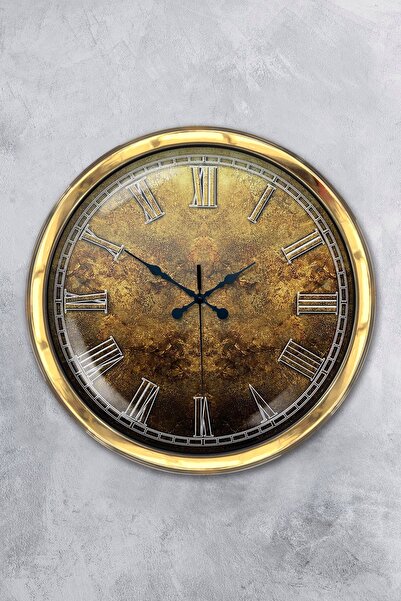 Kasva Concept هدية ساعة حائط جيرن معدنية ذهبية مقاس 40 سم