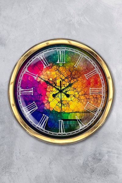 Kasva Concept Gift 40 cm Gold Metal Color Wall Clock