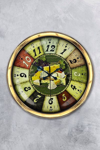 Kasva Concept Cadou 40 Cm Ceas de Perete din Metal Auriu