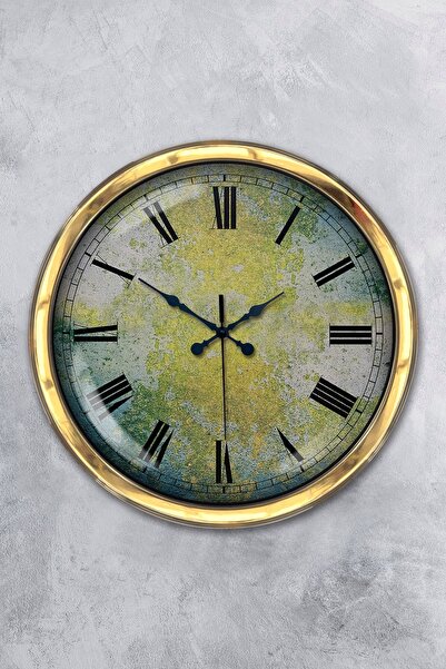 Platin Saat هدية ساعة حائط حديثة معدنية ذهبية مقاس 40 سم