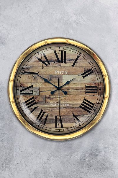 Kasva Concept Gift 40 cm Gold Metal Misaf Wall Clock